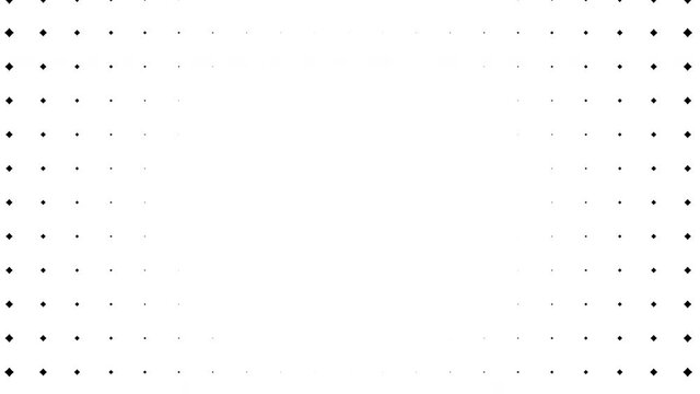 Halftone dot transition mask. Round halftone frame change transition. Looped animation with alpha channel.