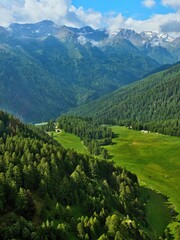 Obraz premium Italy,Pejo-view from cabin cableway