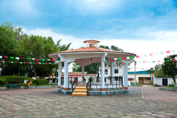 typical traditional mexican plaza