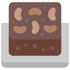 brownie flat icon