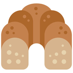 bundt cake flat icon