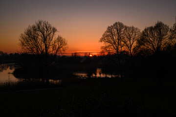 Abendstimmung in Bremen an der Lesum