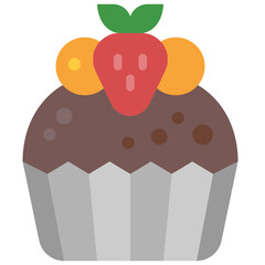 cupcake flat icon