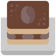 tiramisu flat icon