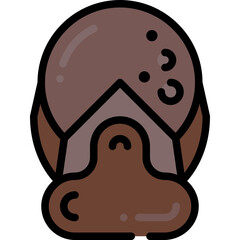 lava cake filled outline icon