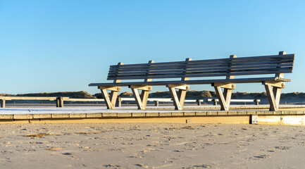 beach bench at Sankt Peter Ording North Sea