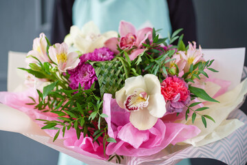 nice bouquet in the hands