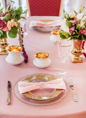 table set for meal