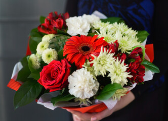 nice bouquet in the hands
