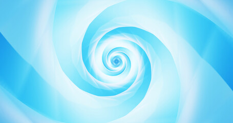 Abstract bright white and blue tunnels or wormholes. 3d rendering.	