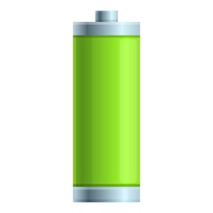 Mobile battery icon cartoon vector. Energy level. Full electric