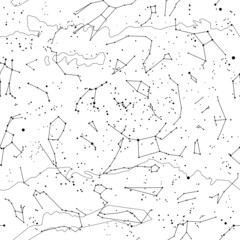 Vector seamless universe illustration. Constellation concept 