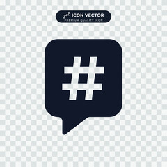 Fototapeta premium Hashtag icon symbol template for graphic and web design collection logo vector illustration
