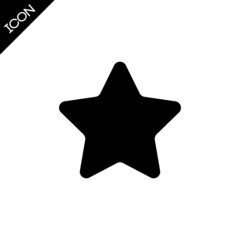 Star icon in flat style on white background.