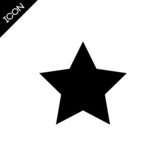 Obraz premium Vector isolated star icon.