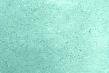 Craquelure mint color textured background. Abstract concrete interior background
