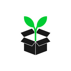 tree logo vector in box
