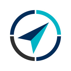 Compass arrow logo template illustration design. Vector illustration. compass icon.