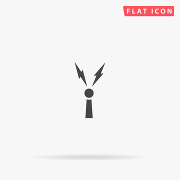 Lightning Rod flat vector icon