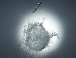 A water freeze after pneumatic bullet