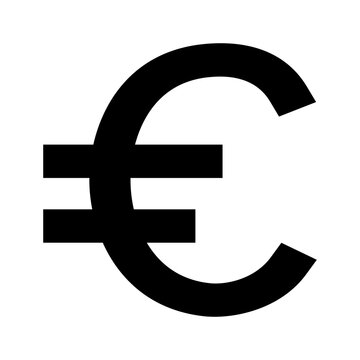 euro currency icon symbol, vector illustration on a white background