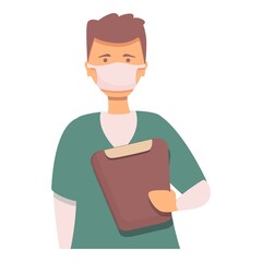 Nurse healthcare icon cartoon vector. Care health. Help female