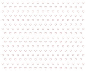 Love seamless pattern with red hearts on white background, Valentine's Day, cute card, concept of love, art, design for decoration, wrapping paper, print, fabric or textile, vector illustration