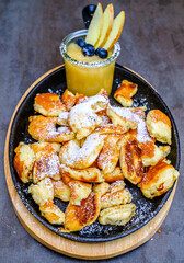 typical bavarian dessert - called kaiserschmarrn