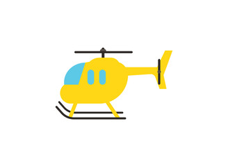 Helicopter icon emoji isolated vector illustration on white background