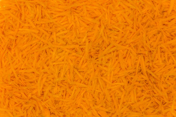Orange Background Organic Ingredient Fresh Grated Carrots