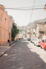 Fototapeta na wymiar streets in the old district of the city of Odessa in Ukraine, Europe