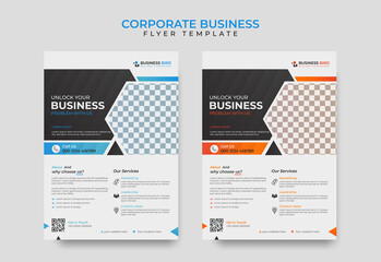 Business Flyer, Corporate Flyer, Business Flyer and abstract vector template. Brochure design, cover modern layout, annual report, poster, flyer in A4 with colorful triangles template.