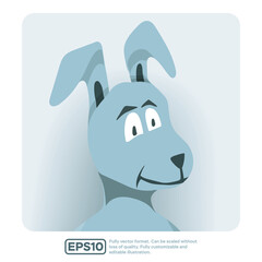 Children's cartoon illustration of a rabbit. Great for children's books, brochures and landing pages as an avatar or icon.