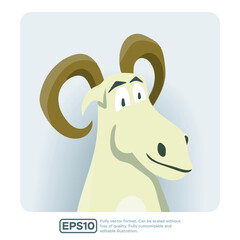 Children's cartoon illustration of a sheep. Great for children's books, brochures and landing pages as an avatar or icon.