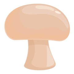 Zinc mushroom icon cartoon vector. Mineral food. Zn nutrition