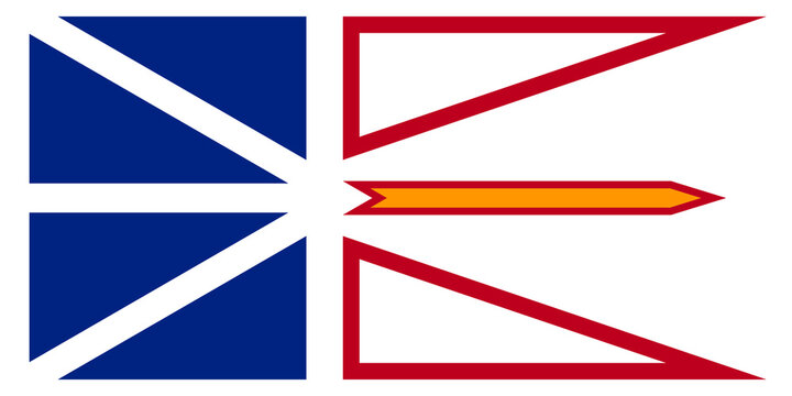 recommend clip art: Official current vector flag of the Canadian territory of NEWFOUNDLAND AND LABRADOR, CANADA