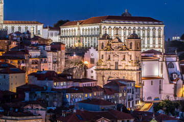 Naklejka na ściany i meble city view of porto old town, portugal