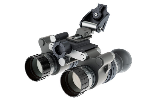 Night Vision Goggles with Digital Infrared System, 3D rendering