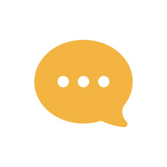 Message or chat icon vector illustration. Three point. Bubble symbol in outline style