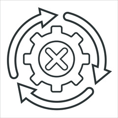 settings icon isolated vector illustration. EPS 10 Vector