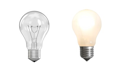 Classic light bulb. Turn on and turn off of light bulb, innovation, save energy