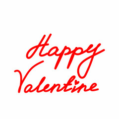 Naklejka na ściany i meble Happy Valentine's inscription. vector illustration for Valentine's Day. Vector illustration