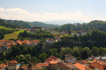 Fototapeta na wymiar City of Bern, Switzerland. Panorama view of Berne old town