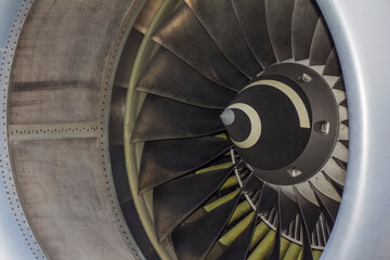 Aircraft jet engine, turbine blades