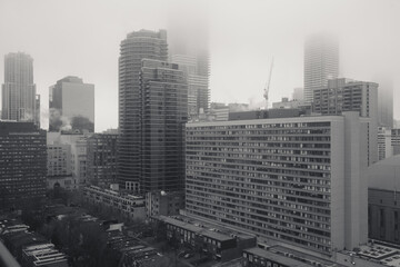 Fototapeta na wymiar beautiful black and white city skyline