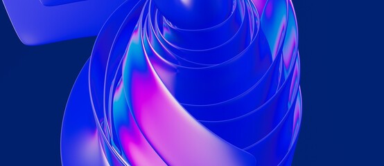 Abstract blue wave pattern, illustration