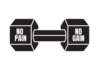 No pain no gain phrase weight - obrazy, fototapety, plakaty