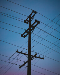 Blue And Purple Gradient Electric Pole