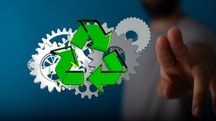 Eco manufacture abstract technology background.