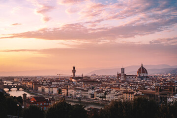 Fototapeta na wymiar Twilight at Duomo Florence in Florence, Italy